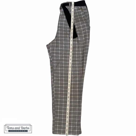 Topshop Petite Plaid Trousers w Belted Waist - Picture 5 of 8